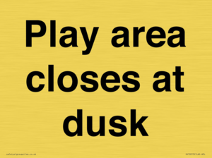 IV10015: Play area closes at dusk