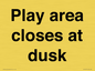 IV10015: Play area closes at dusk