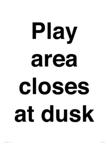 IV10015: Play area closes at dusk