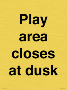 IV10015: Play area closes at dusk