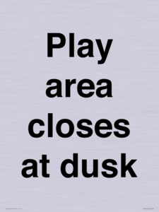 IV10015: Play area closes at dusk