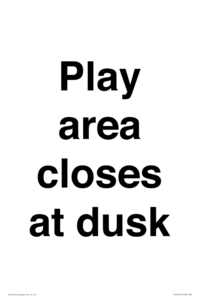 IV10015: Play area closes at dusk