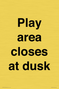 IV10015: Play area closes at dusk