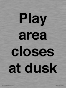 IV10015: Play area closes at dusk