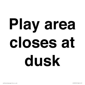 IV10015: Play area closes at dusk