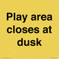 IV10015: Play area closes at dusk