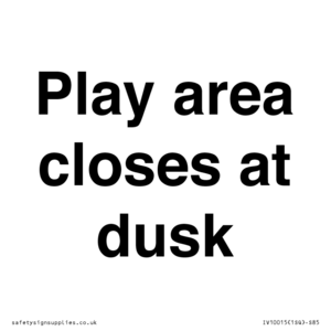 IV10015: Play area closes at dusk