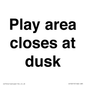 IV10015: Play area closes at dusk