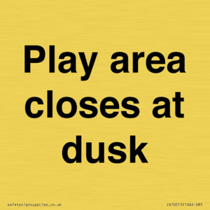 IV10015: Play area closes at dusk