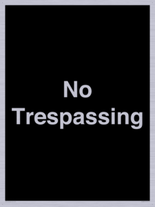 IV10388: No Trespassing