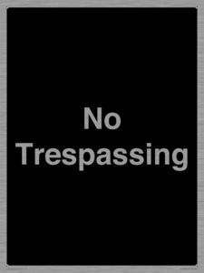 IV10388: No Trespassing
