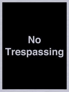 IV10388: No Trespassing