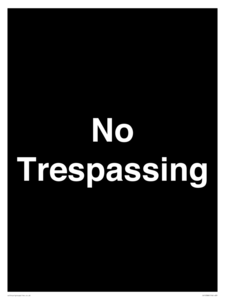 IV10388: No Trespassing
