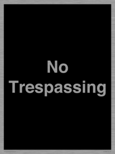 IV10388: No Trespassing