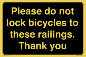 IV10430: Please do not lock bicycles to these railings. Thank you
