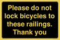 IV10430: Please do not lock bicycles to these railings. Thank you