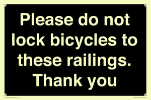 IV10430: Please do not lock bicycles to these railings. Thank you