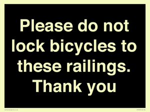 IV10430: Please do not lock bicycles to these railings. Thank you
