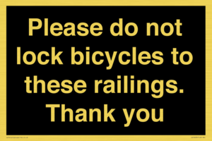 IV10430: Please do not lock bicycles to these railings. Thank you