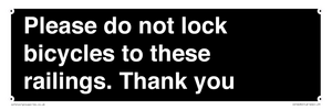 IV10430: Please do not lock bicycles to these railings. Thank you