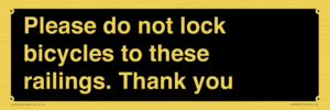 IV10430: Please do not lock bicycles to these railings. Thank you