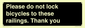 IV10430: Please do not lock bicycles to these railings. Thank you