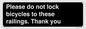 IV10430: Please do not lock bicycles to these railings. Thank you