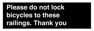 IV10430: Please do not lock bicycles to these railings. Thank you