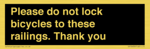IV10430: Please do not lock bicycles to these railings. Thank you