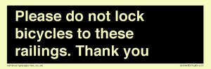 IV10430: Please do not lock bicycles to these railings. Thank you