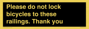 IV10430: Please do not lock bicycles to these railings. Thank you