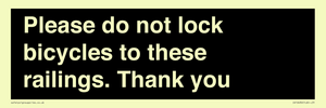 IV10430: Please do not lock bicycles to these railings. Thank you