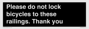 IV10430: Please do not lock bicycles to these railings. Thank you