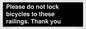 IV10430: Please do not lock bicycles to these railings. Thank you