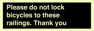 IV10430: Please do not lock bicycles to these railings. Thank you