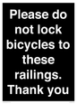 IV10430: Please do not lock bicycles to these railings. Thank you