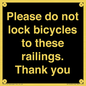 IV10430: Please do not lock bicycles to these railings. Thank you