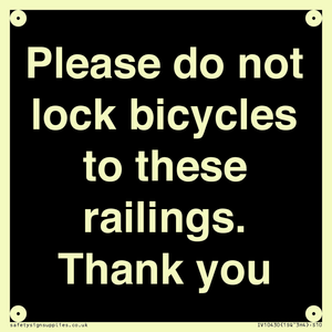 IV10430: Please do not lock bicycles to these railings. Thank you