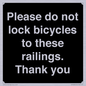 IV10430: Please do not lock bicycles to these railings. Thank you