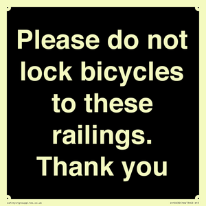 IV10430: Please do not lock bicycles to these railings. Thank you
