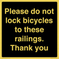 IV10430: Please do not lock bicycles to these railings. Thank you