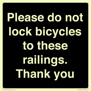 IV10430: Please do not lock bicycles to these railings. Thank you