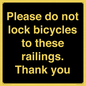 IV10430: Please do not lock bicycles to these railings. Thank you