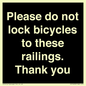 IV10430: Please do not lock bicycles to these railings. Thank you