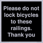 IV10430: Please do not lock bicycles to these railings. Thank you