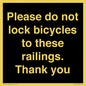 IV10430: Please do not lock bicycles to these railings. Thank you