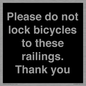 IV10430: Please do not lock bicycles to these railings. Thank you