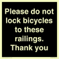 IV10430: Please do not lock bicycles to these railings. Thank you