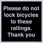 IV10430: Please do not lock bicycles to these railings. Thank you