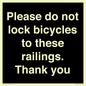 IV10430: Please do not lock bicycles to these railings. Thank you